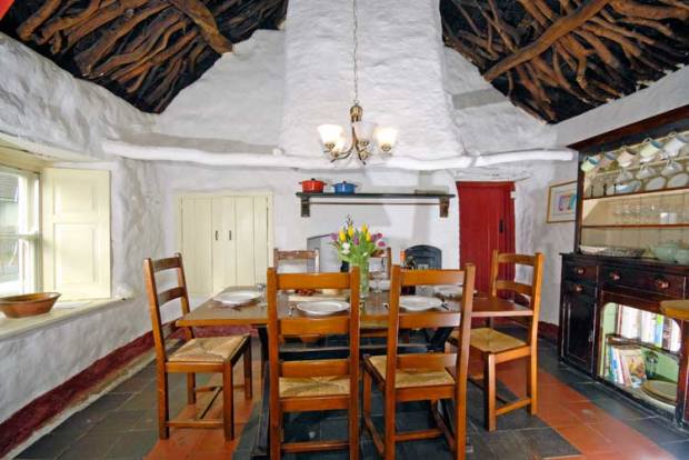 Uchaf kitchen with exposed ancient timbers
